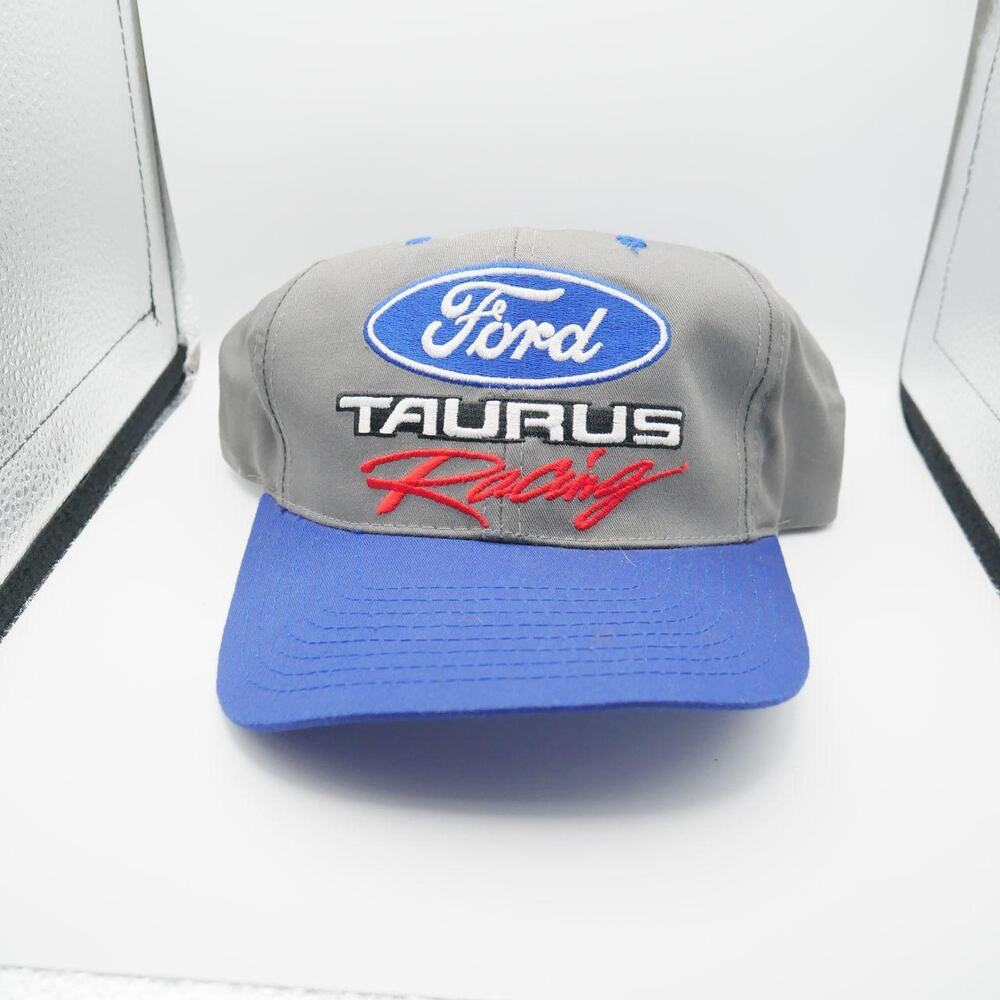 Ford Taurus Racing Snapback Grey/Red/Blue Checkered Flag Sports